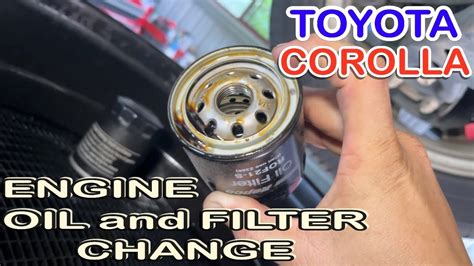 Toyota Corolla oil filter replacement